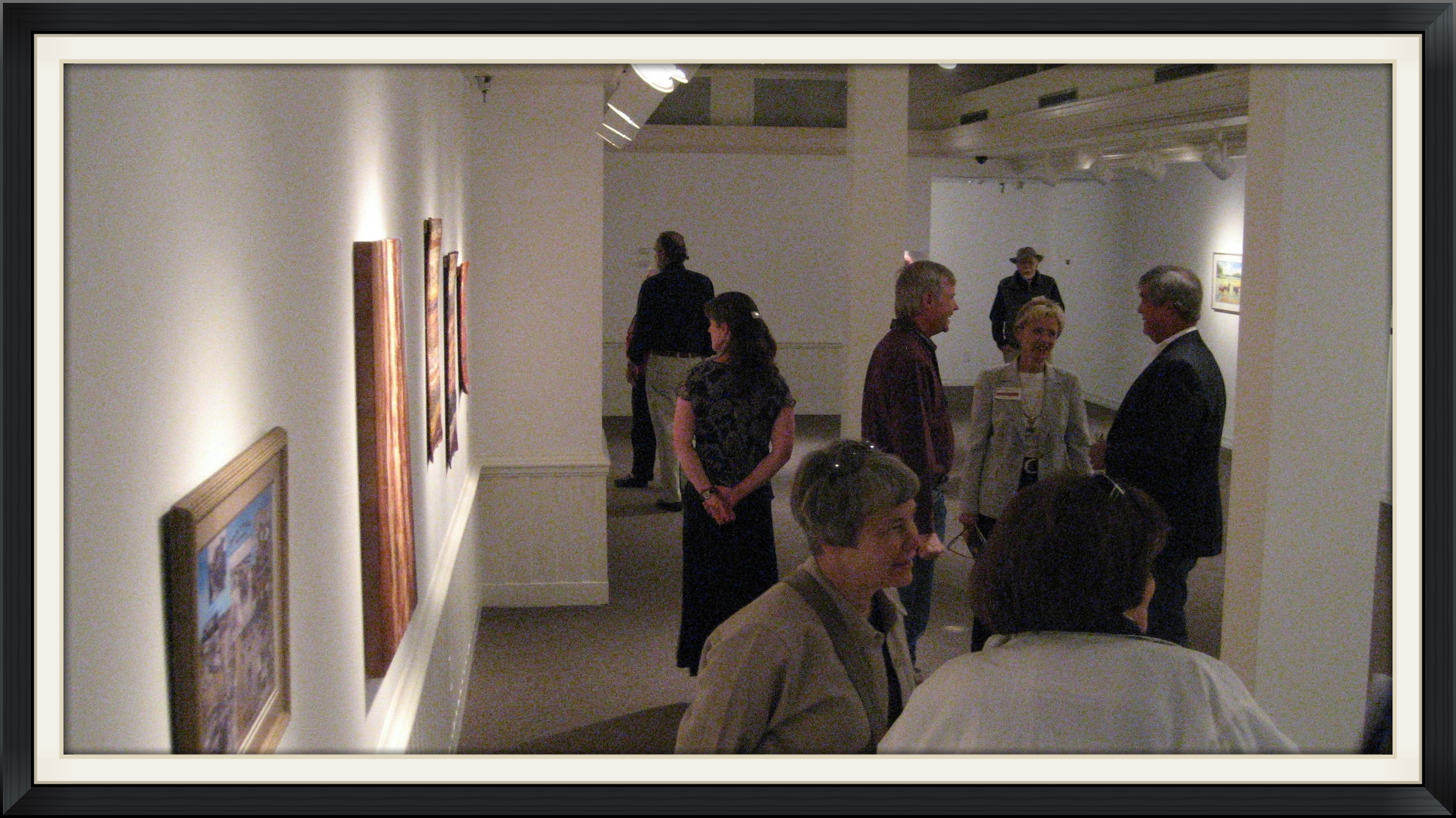 At the exhibit (Jack and Mandy Metzger, center).