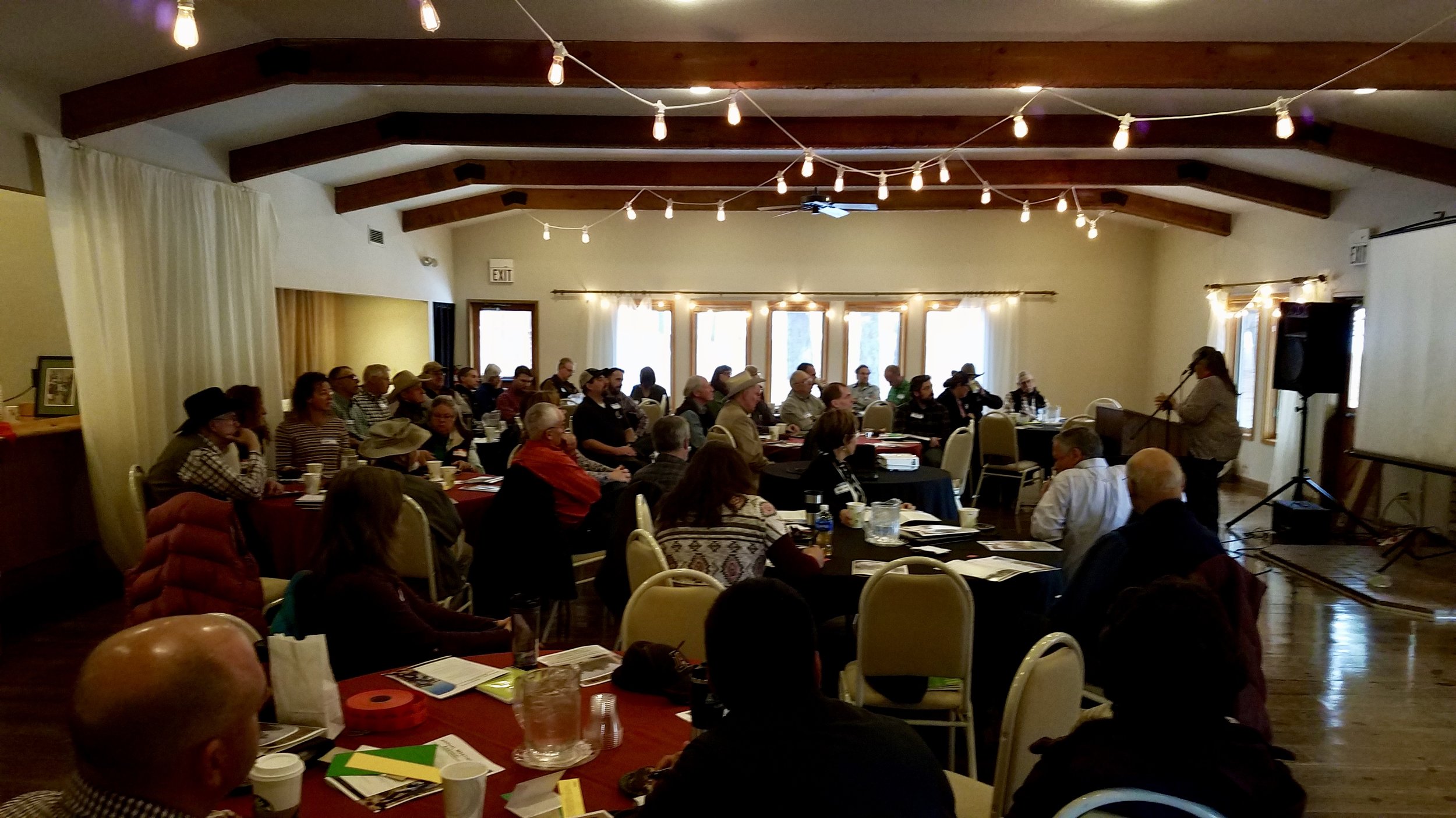 Our first speaker, Kit Mezter from the Flying M Ranch