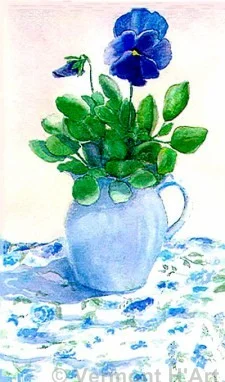 F-9503 | Pansy in Pitcher