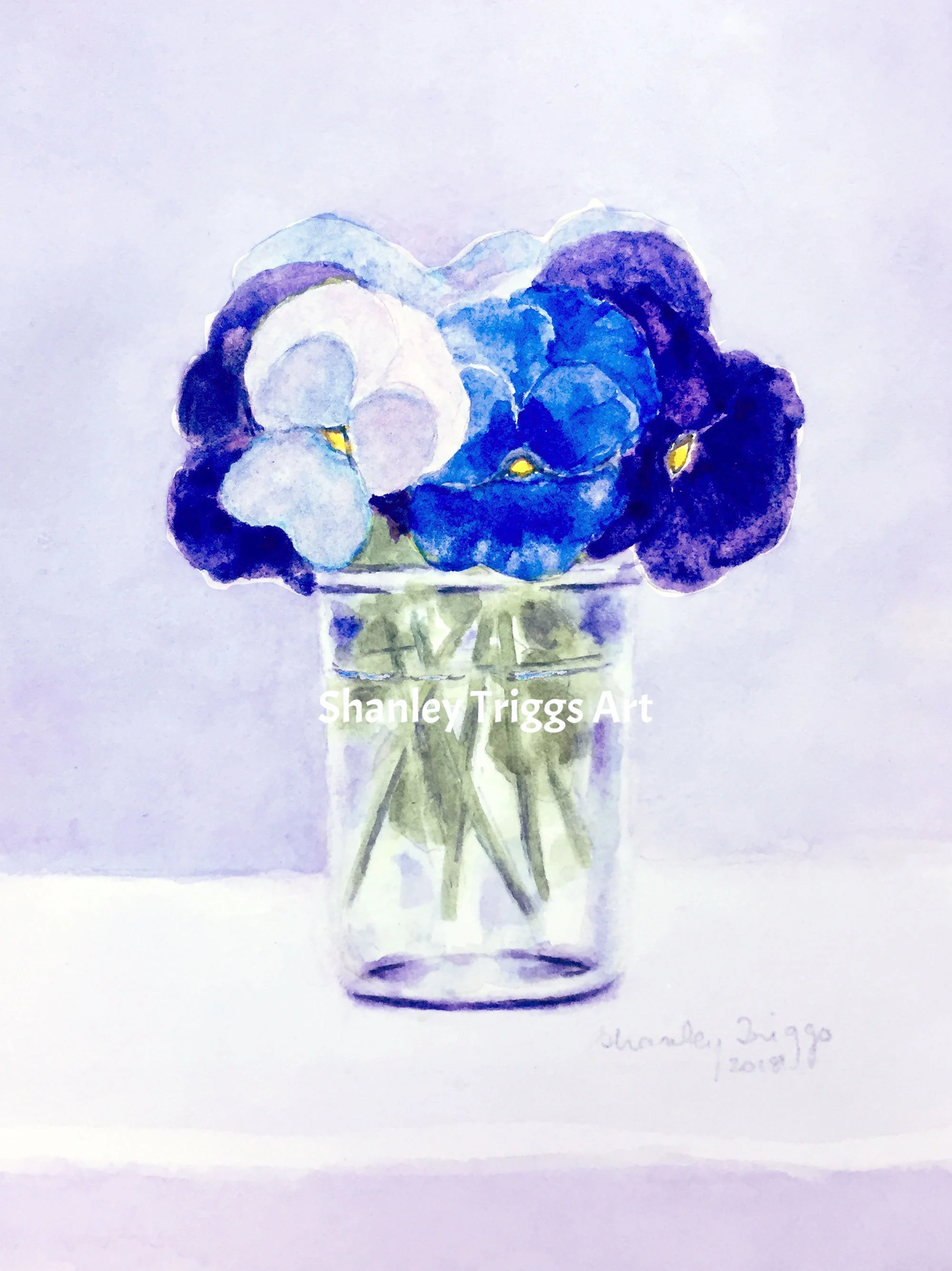F-9822 Pansies in Jar