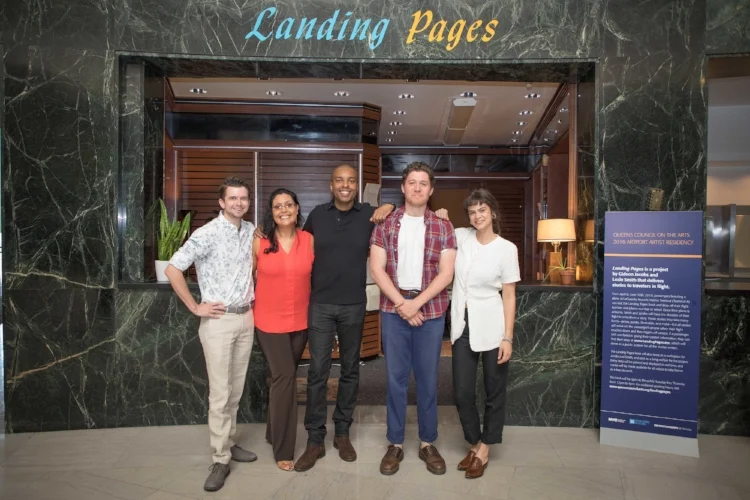 2018 ArtPort Artists (l.-r.) Brian Soliwoda, Sandra Lopez-Monsalve, Sherwin Banfield, Gideon Jacobs, Lexie Smith (courtesy PANYNJ)