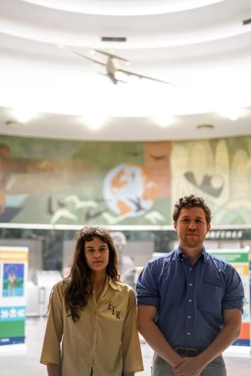 Landing Pages artists Lexie Smith and Gideon Jacobs (Photo David Rothenberg)