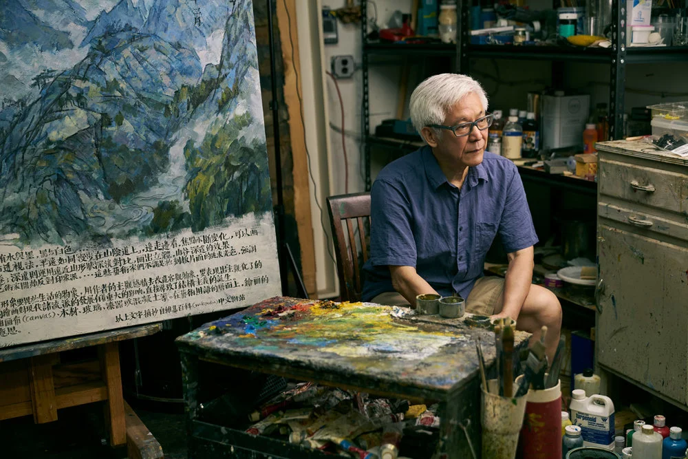 Artist Hongtu Zhang at his studio, Photo by Shaoyi Zhang