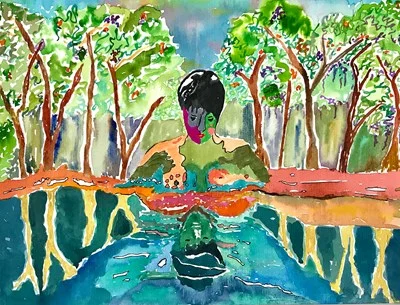 image courtesy of the artist, Luzia Castaneda, “Rebirth in the Water”
