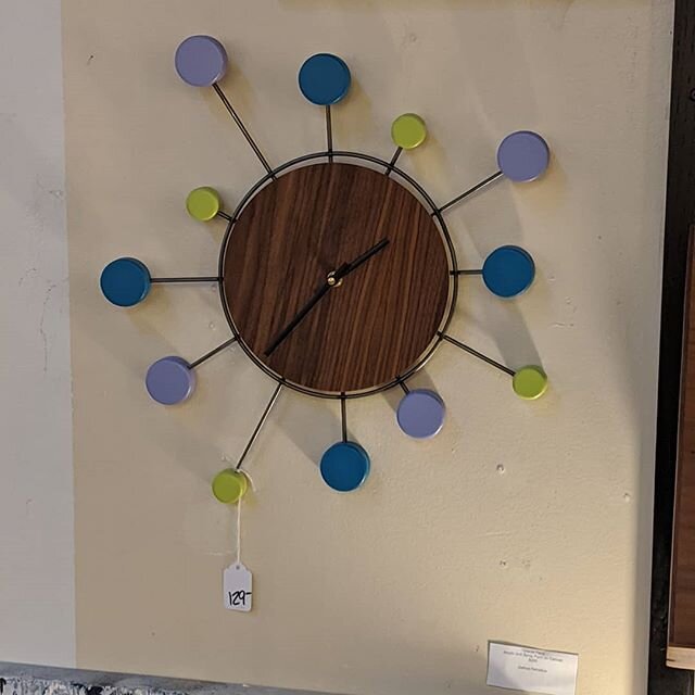 Check out this house made atomic clock. Fun and functional. Interested? Let us know and we can set up an appointment for you to check it out!