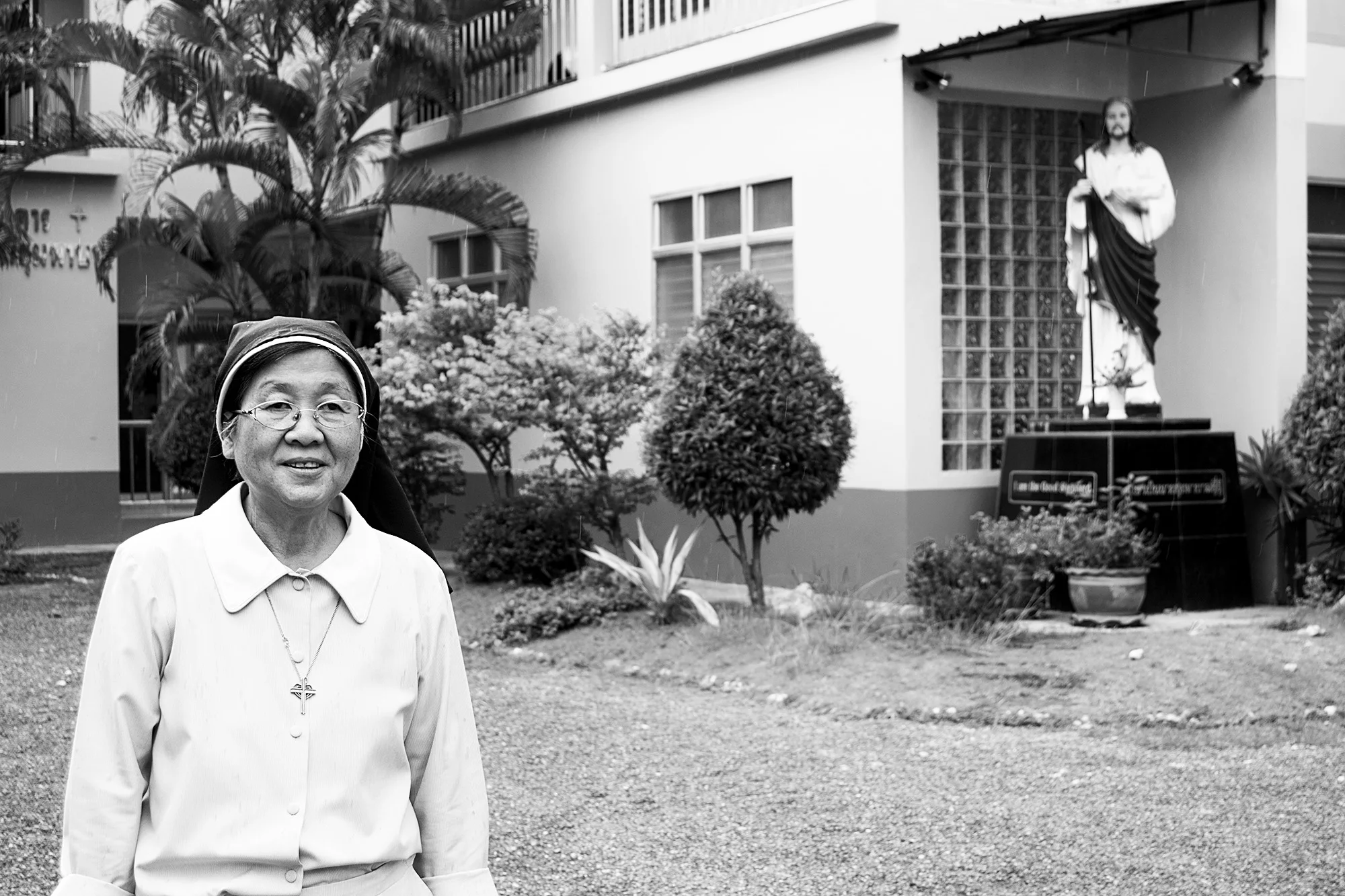 Sister Lana and Jesus BW.jpg