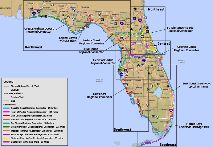 map of florida gulf side Maps Florida Greenways Trails Foundation map of florida gulf side