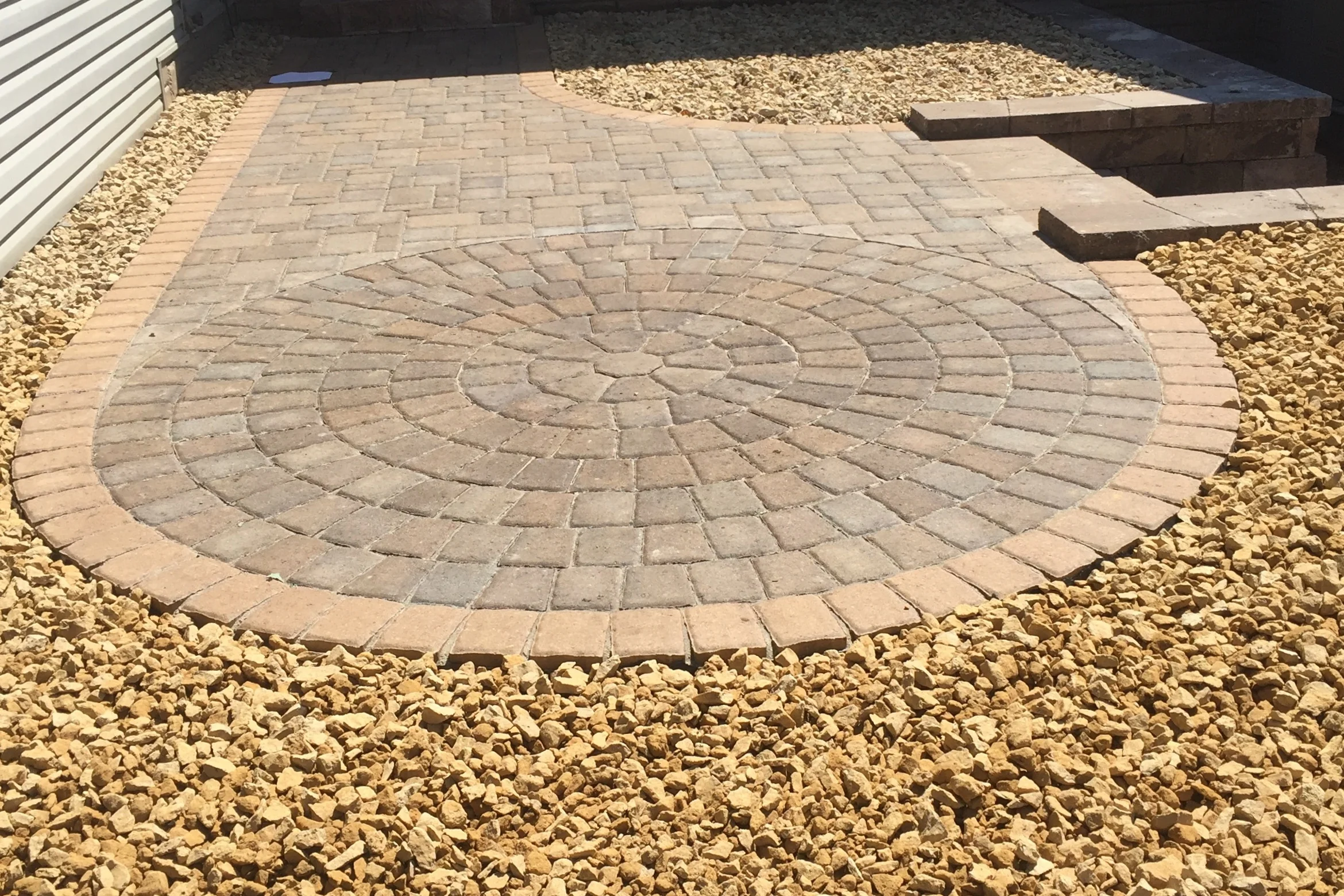 Front porch sitting area with staircase