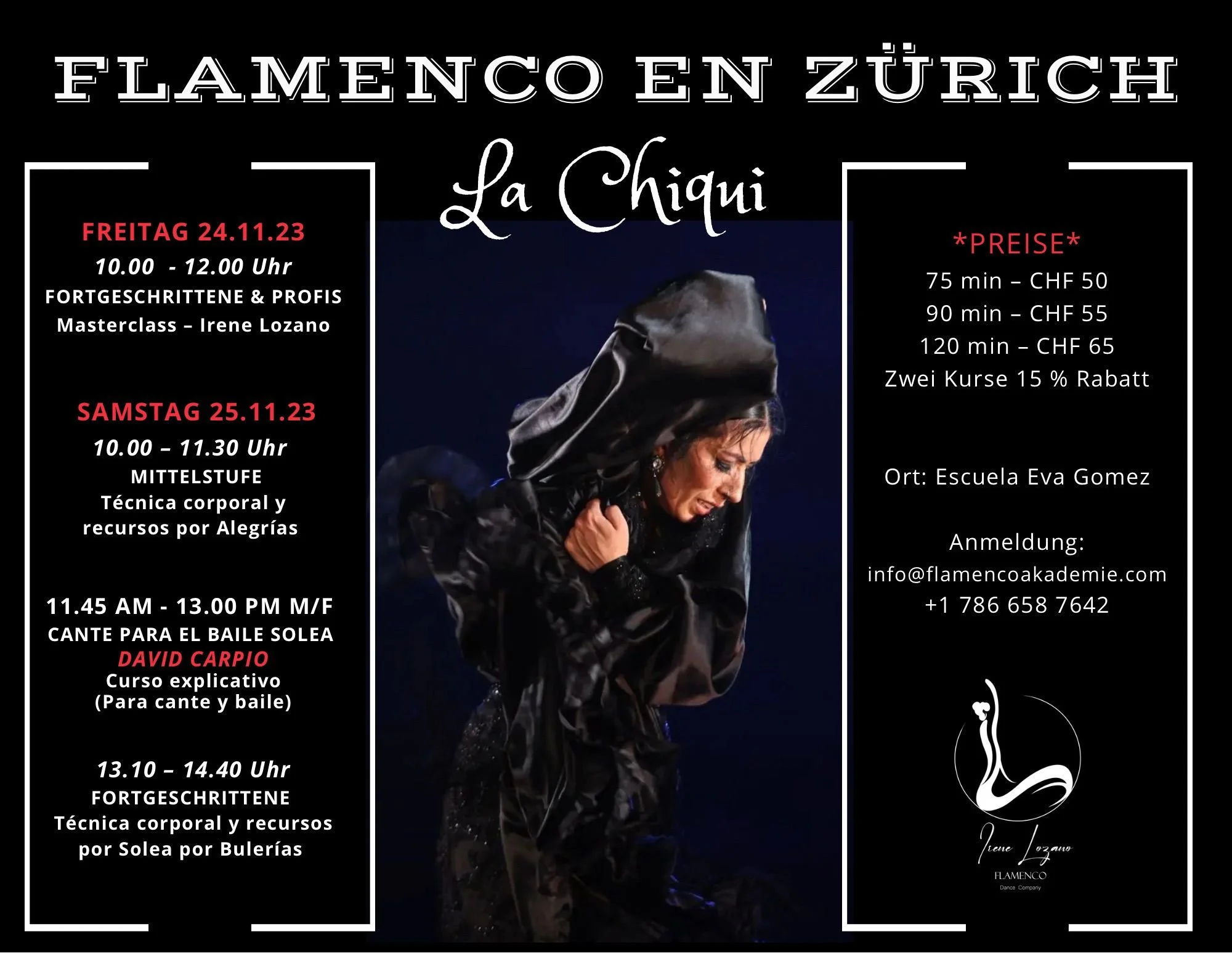 Irene Lozano "La Chiqui" Workshop in Zürich