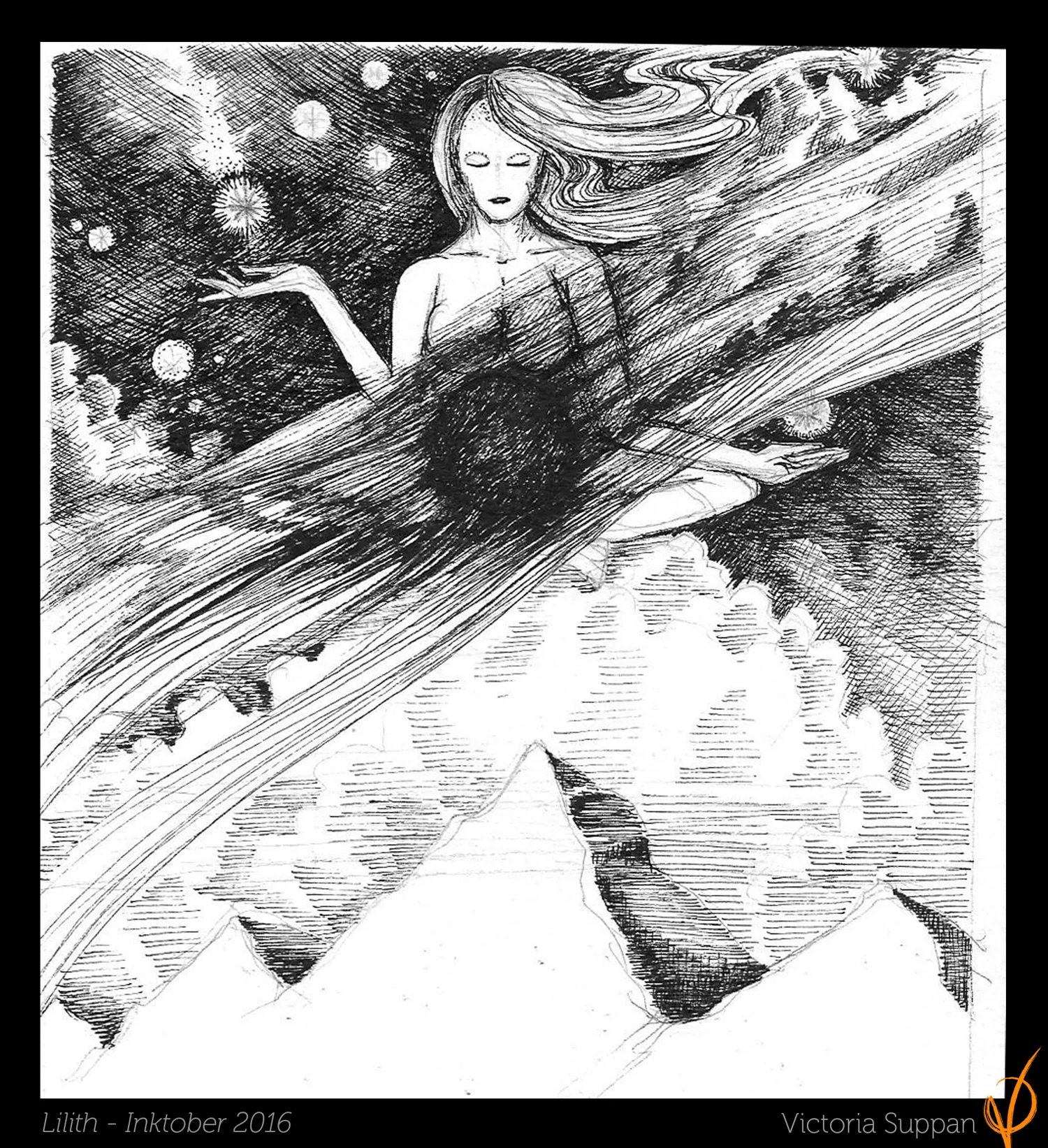 Lilith of the New Moon - Inktober 2016