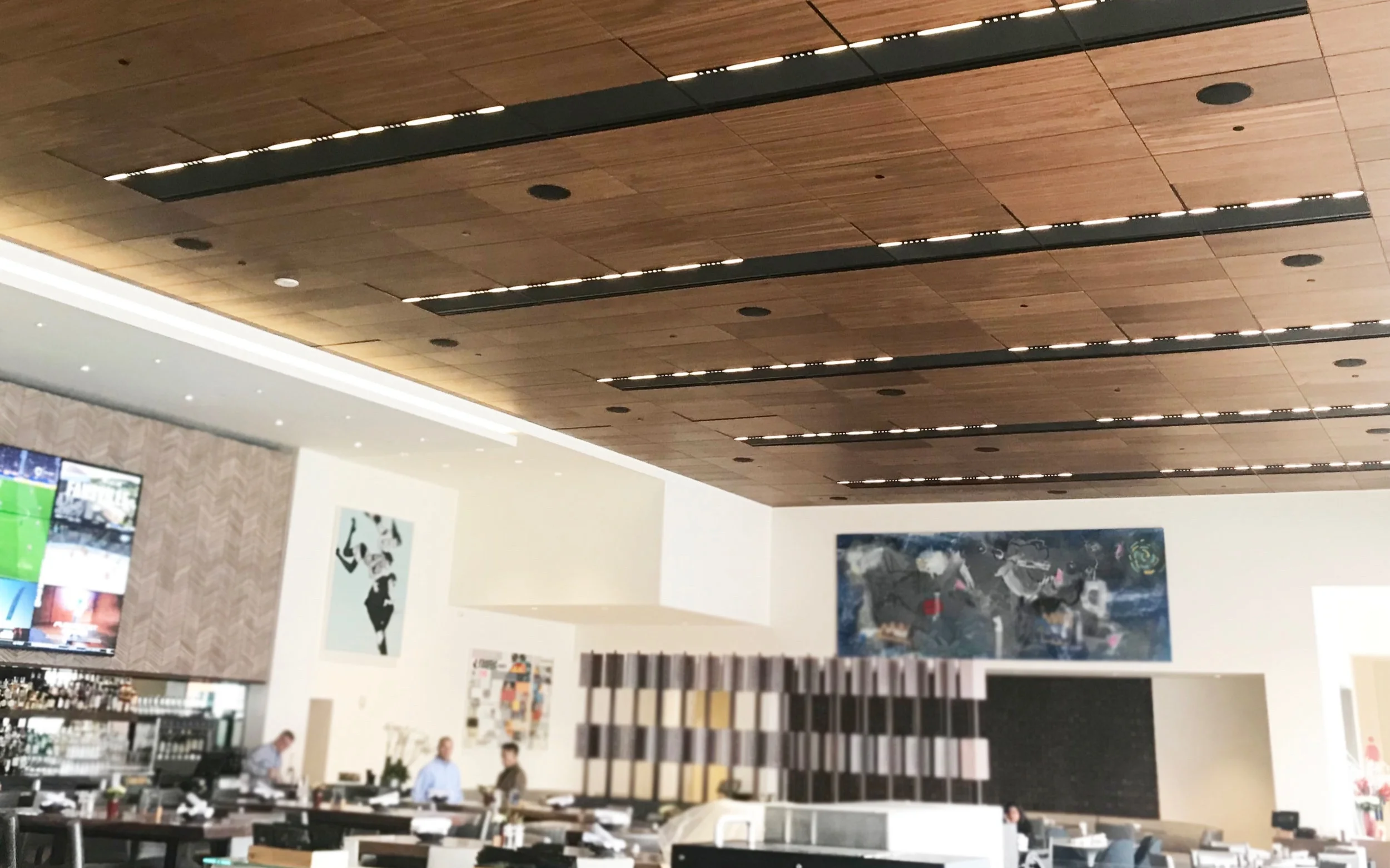THE LOT City Centre, San Ramon eomac supplied and installed bespoke PRO-STRETCH fabric acoustic wall treatments within the auditoriums, as well as a beautiful Acoustic Wood ceiling in the restaurant. A completely unique moviegoing experience. To view the full project, click on the PDF link below. THE LOT San Ramon.PDF