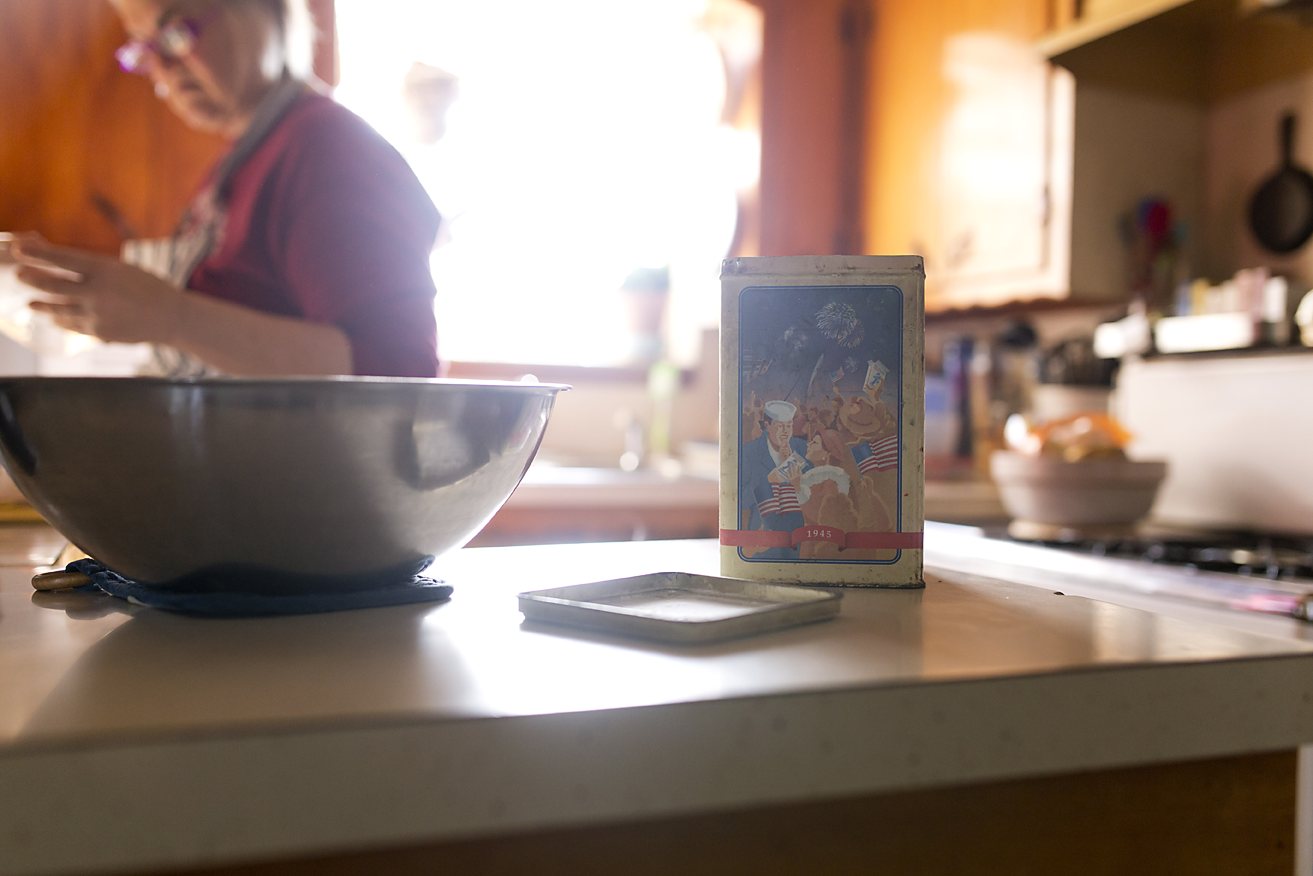 This flour canister has been in my life as long as I can remember. There is one for sugar too.