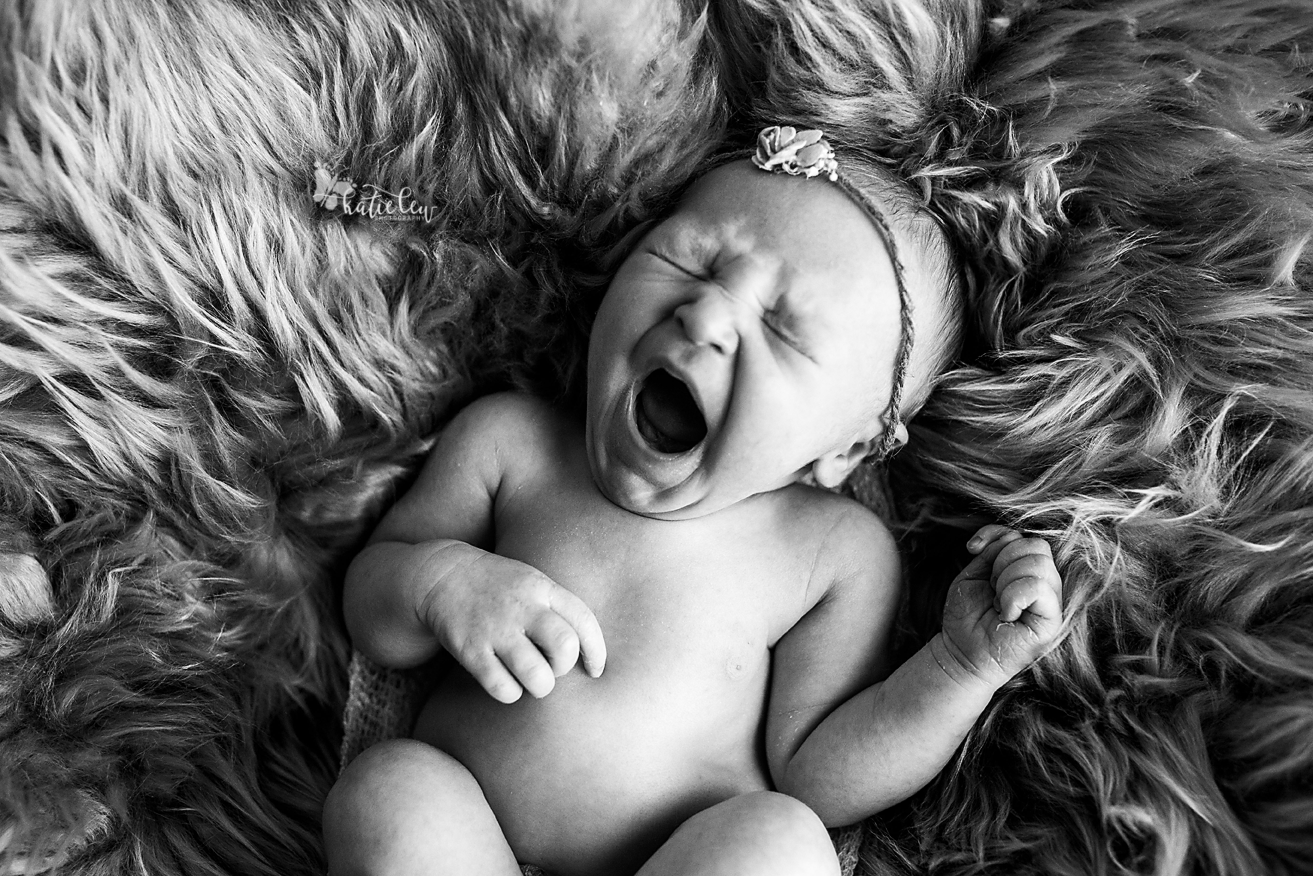 newborn baby yawn