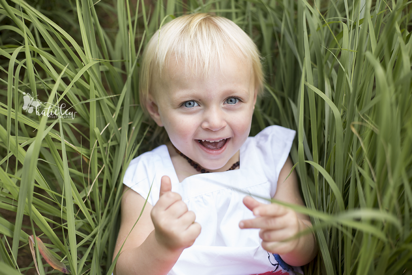 Smiling in the grass
