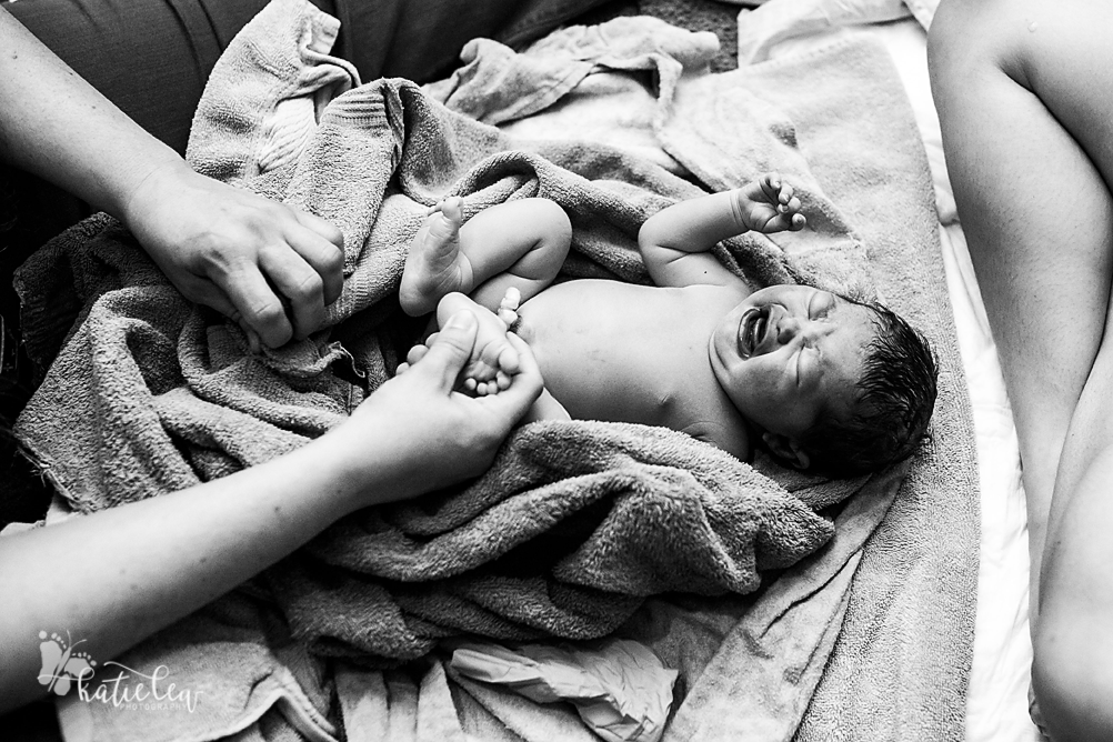 home birth - newborn exam