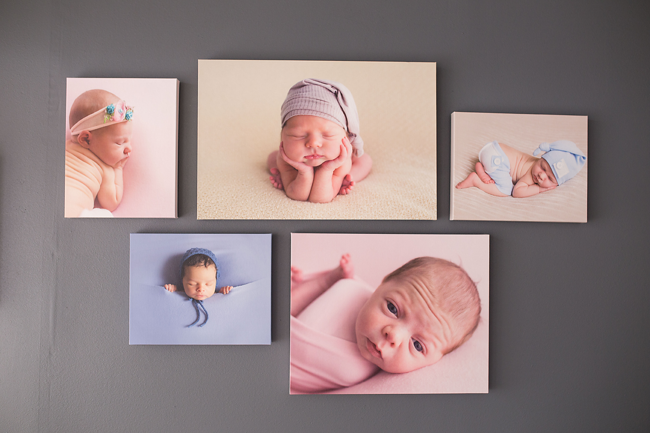 Beautiful canvases of some of the babies photographed in 2016