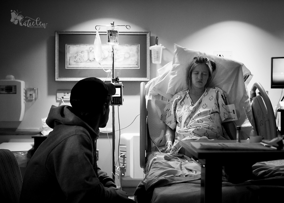 Mother and father rest as they prepare to meet their new baby