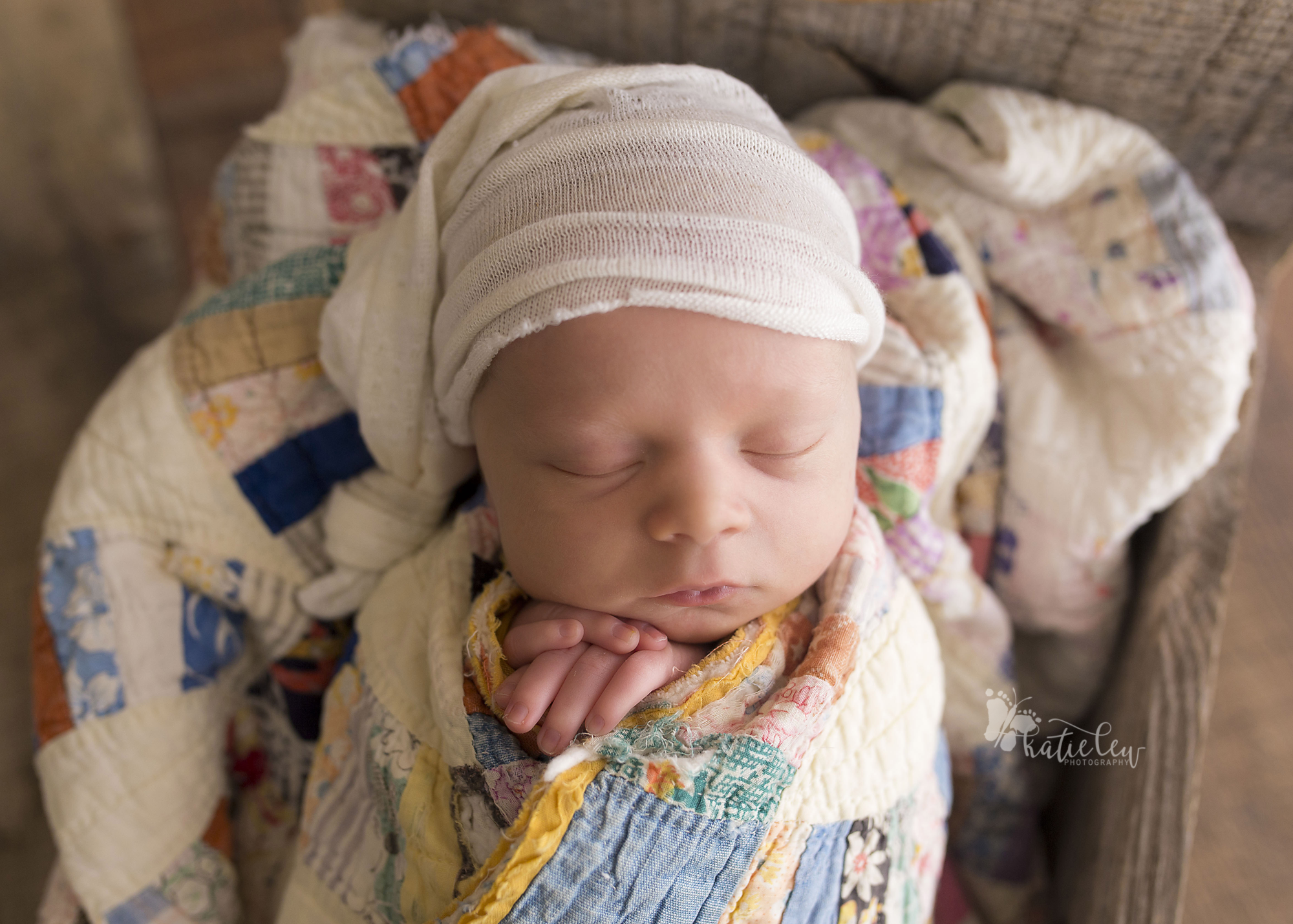 newborn baby boy at photographer studio in stillwater