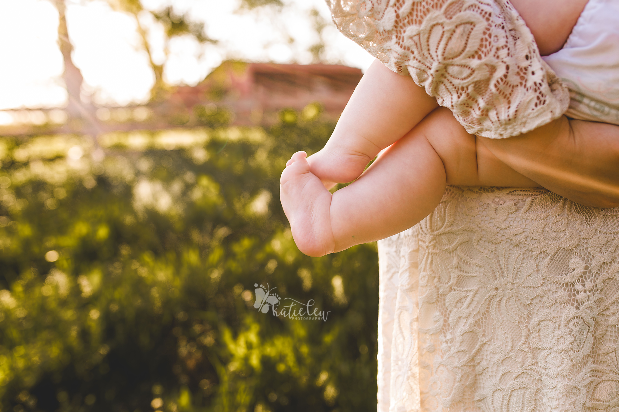 adorable baby feet while child is nursing