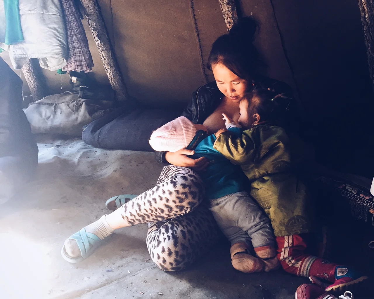 Tsaatan family in Khovsgol, Mongolia.