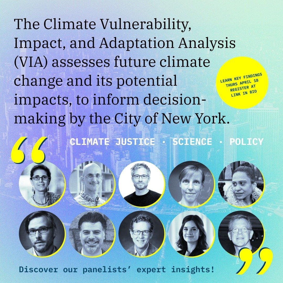Join us at @The New School's Wollman Hall on April 18th, 12:00 - 1:30 pm to we delve into the groundbreaking climate report commissioned by NYC Mayor&rsquo;s Office of Climate &amp; Environmental Justice! Hear from the research team and MOCEJ's Deput