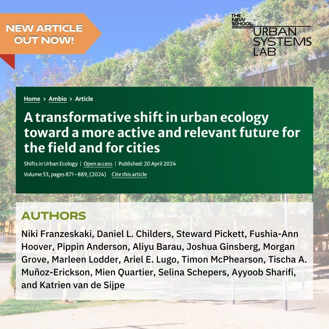 🌆🌱 NEW ARTICLE: Exciting shifts in #UrbanEcology ! 

This new #research highlights how the field is evolving from studying ecology in cities to a #transdisciplinary ecology for and with the city. The authors propose a new approach to make urban eco
