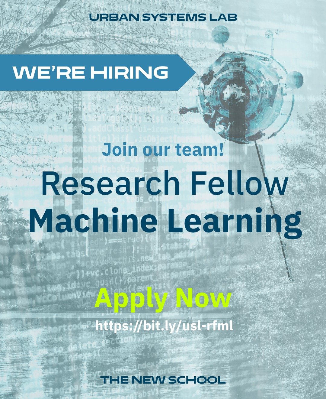 Join our team at the Urban Systems Lab! 🌆🔍

We're hiring a Research Fellow in Machine Learning to help develop ClimateIQ, our innovative AI-driven climate risk assessment tool funded by Google.org.

⚡ Optimize ML models for climate data 
⚡ Work wit