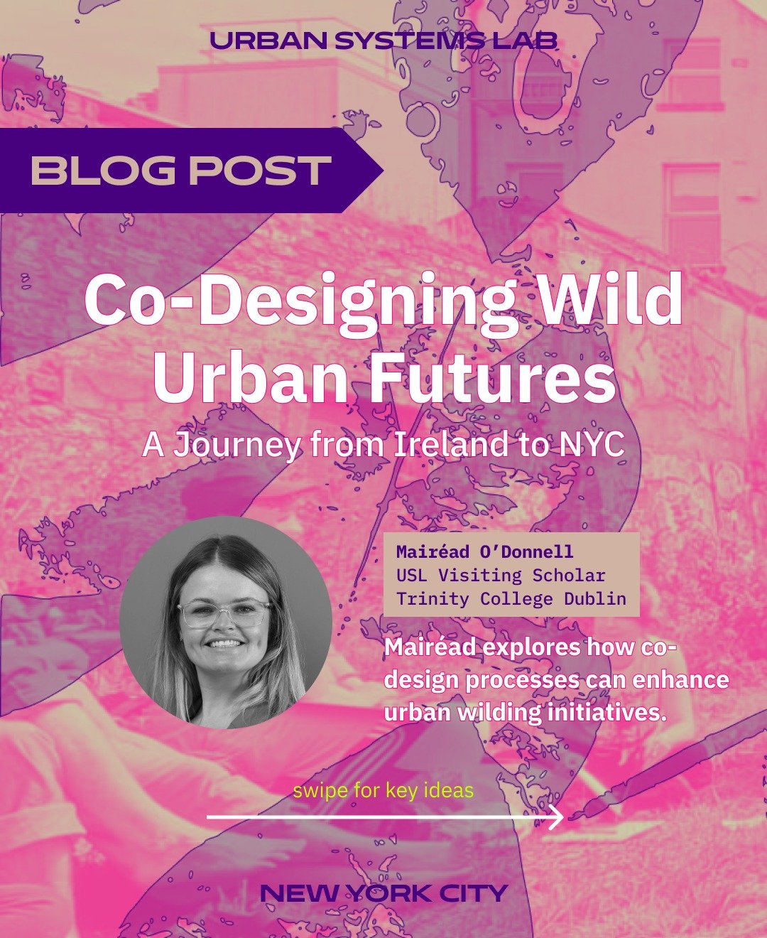 Discover how co-design frameworks are transforming urban wild spaces! From Ireland to NYC, researcher Mair&eacute;ad O'Donnell explores how community workshops shift perspectives from control to cohabitation in novel ecosystems. Read more at https://