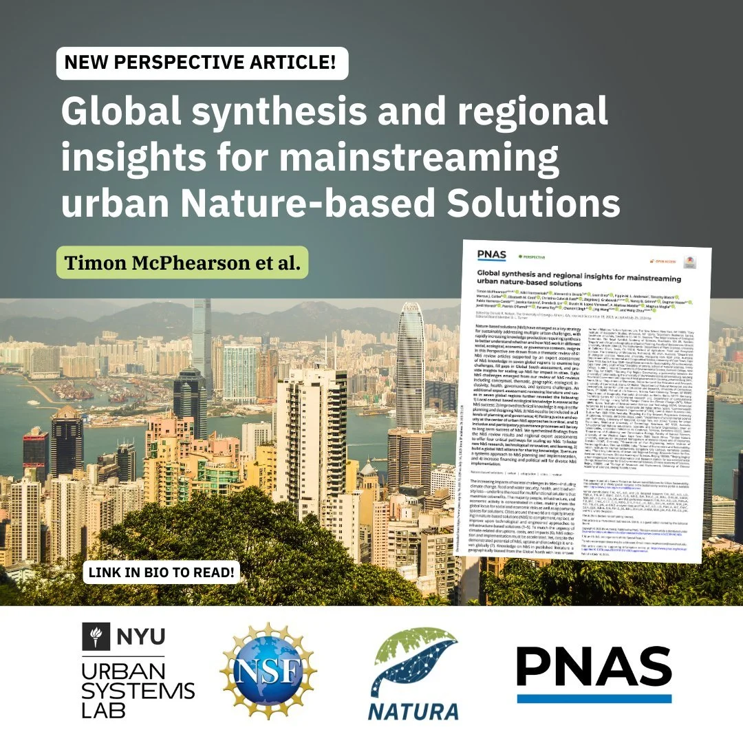🌍 How can we scale up #NatureBasedSolutions to meet the climate, health, and equity challenges facing cities today?

A new @thenasciences perspective by @usl_NYC Director @timonm and 23 co-authors delivers a global synthesis of what works, and what 