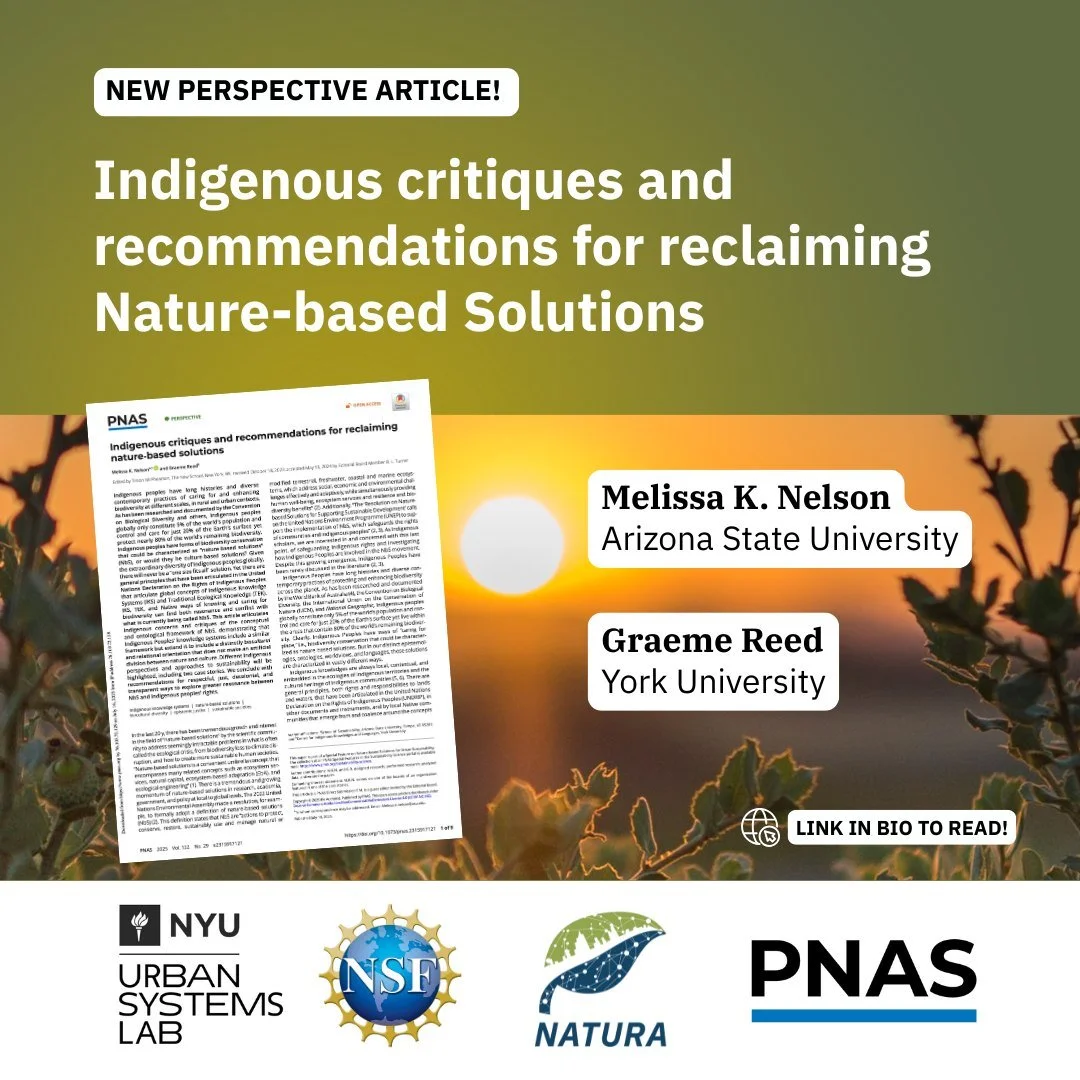 🌾 Can we reclaim #NatureBasedSolutions through Indigenous knowledge?

A powerful new article by Melissa K. Nelson and Graeme Reed in the @thenasciences Special Issue on NbS explores how Indigenous Peoples have long practiced biodiversity stewardship