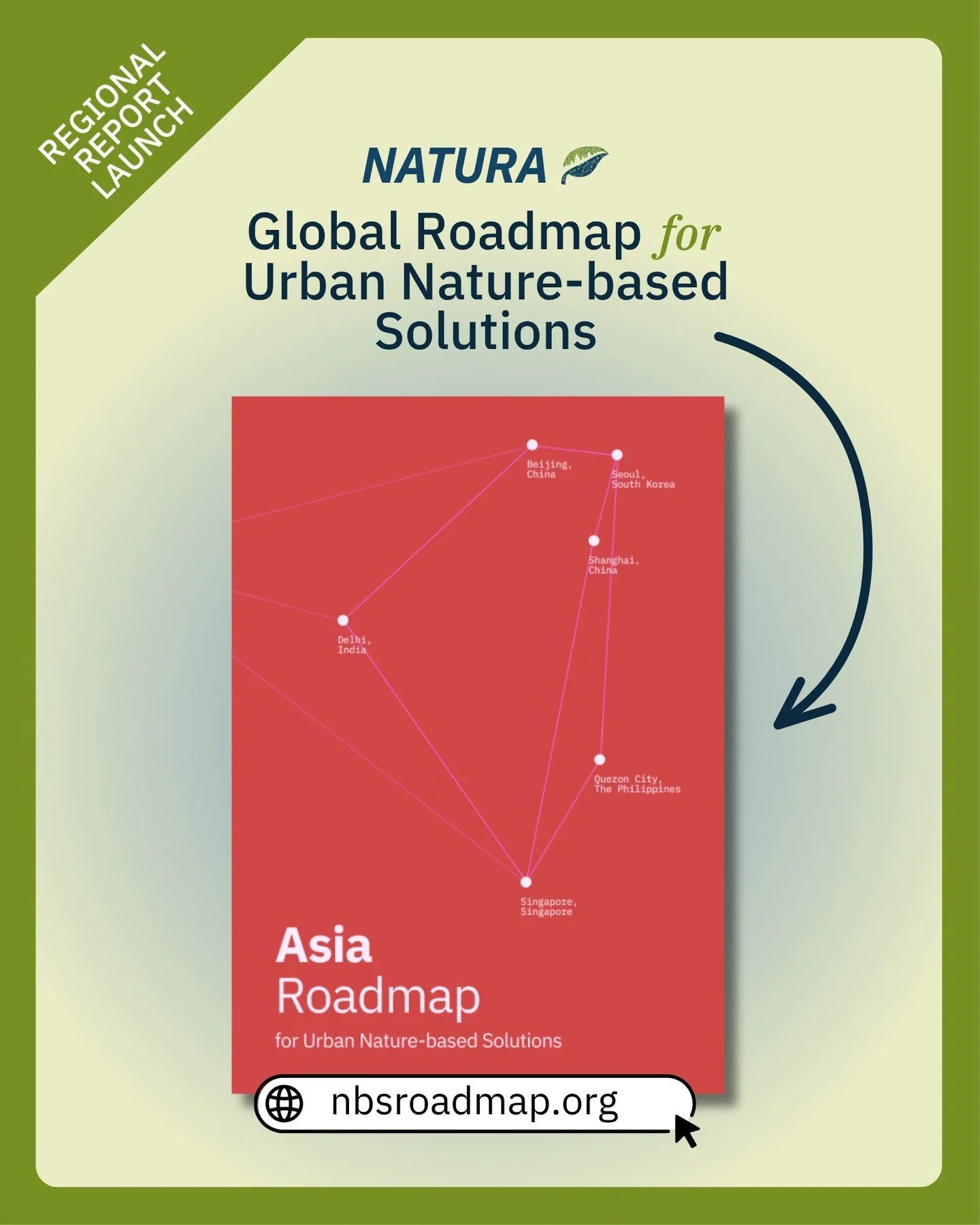The NATURA Network is pleased to share the Asia Report as part of the Global Roadmap for Urban Nature-based Solutions, now live on our website.

With more than 2.3 billion people living in cities and urban populations projected to grow by 50 percent 