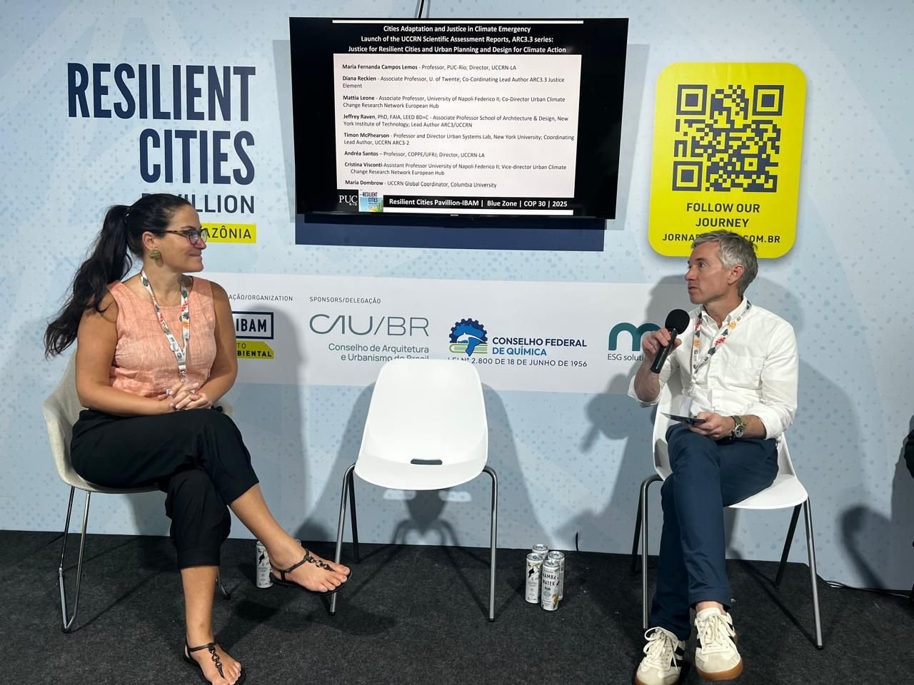 Week 2 of COP30 is HERE! 🌍✨
This morning, USL's Timon McPhearson joins Maria Fernanda Campos Lemos (Professor &amp; PIC-Rio Director, UCCRN-LA) for an important discussion 👇

🔹 Launching the UCCRN Scientific Assessment Reports (ARC3.3 series)
🔹 W
