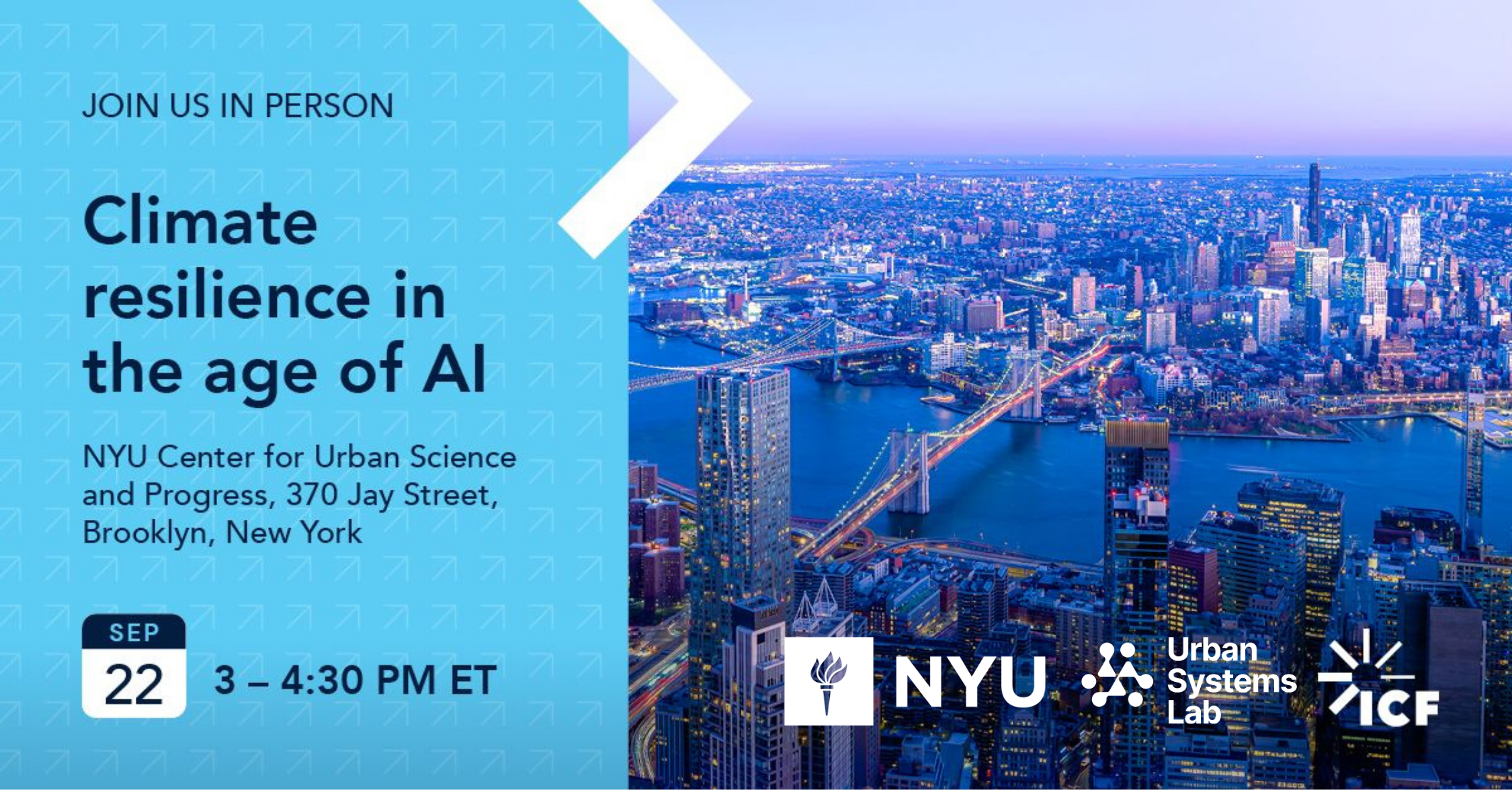 Climate Week Event: Climate Resilience in the Age of AI