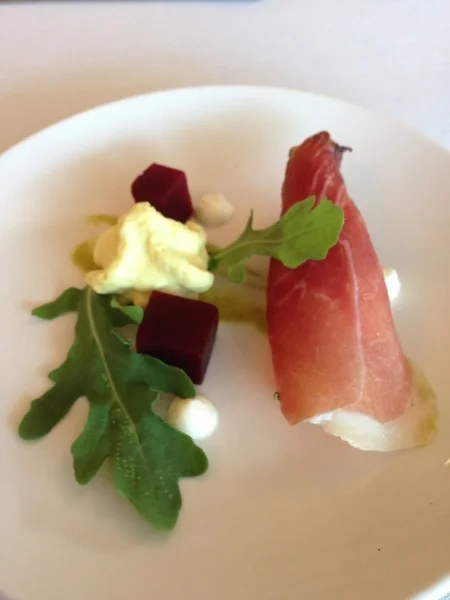 The roasted beet salad. Do you see that curried banana foam? You have to try that.
