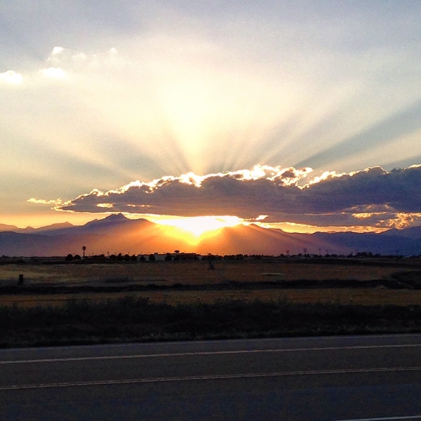 The sunset: Glorious even when sober.