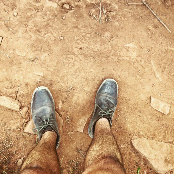 My shoes after I hiked for two hours.