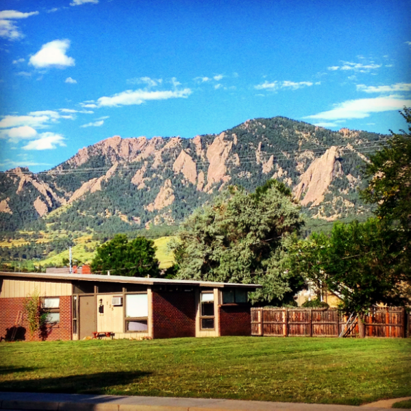 A mountain town. (Boulder, CO)