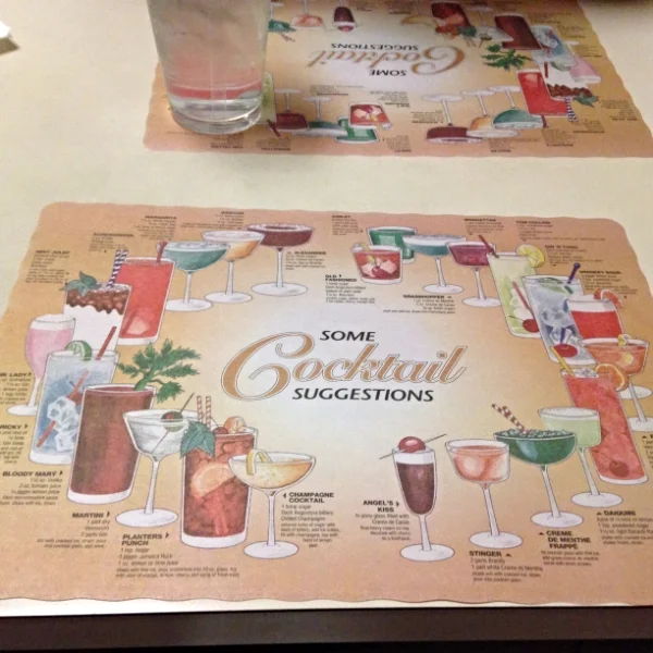 The retro placemats.