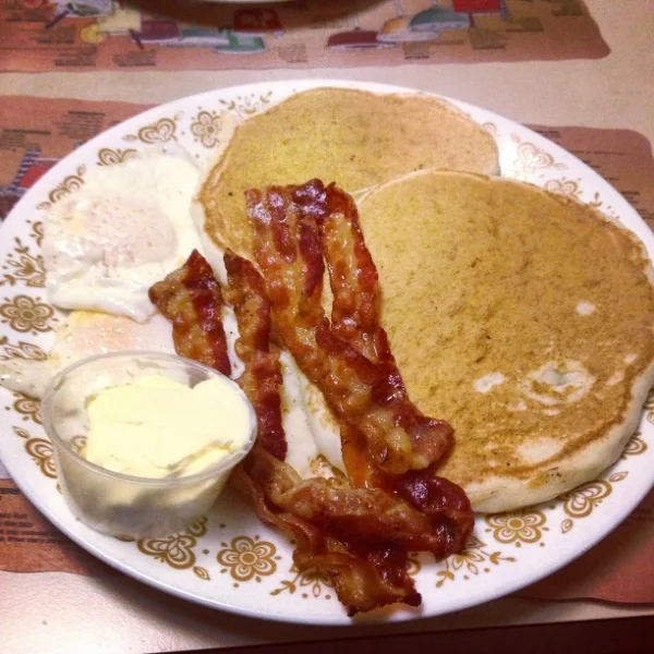 The bacon took a starring role on my plate.