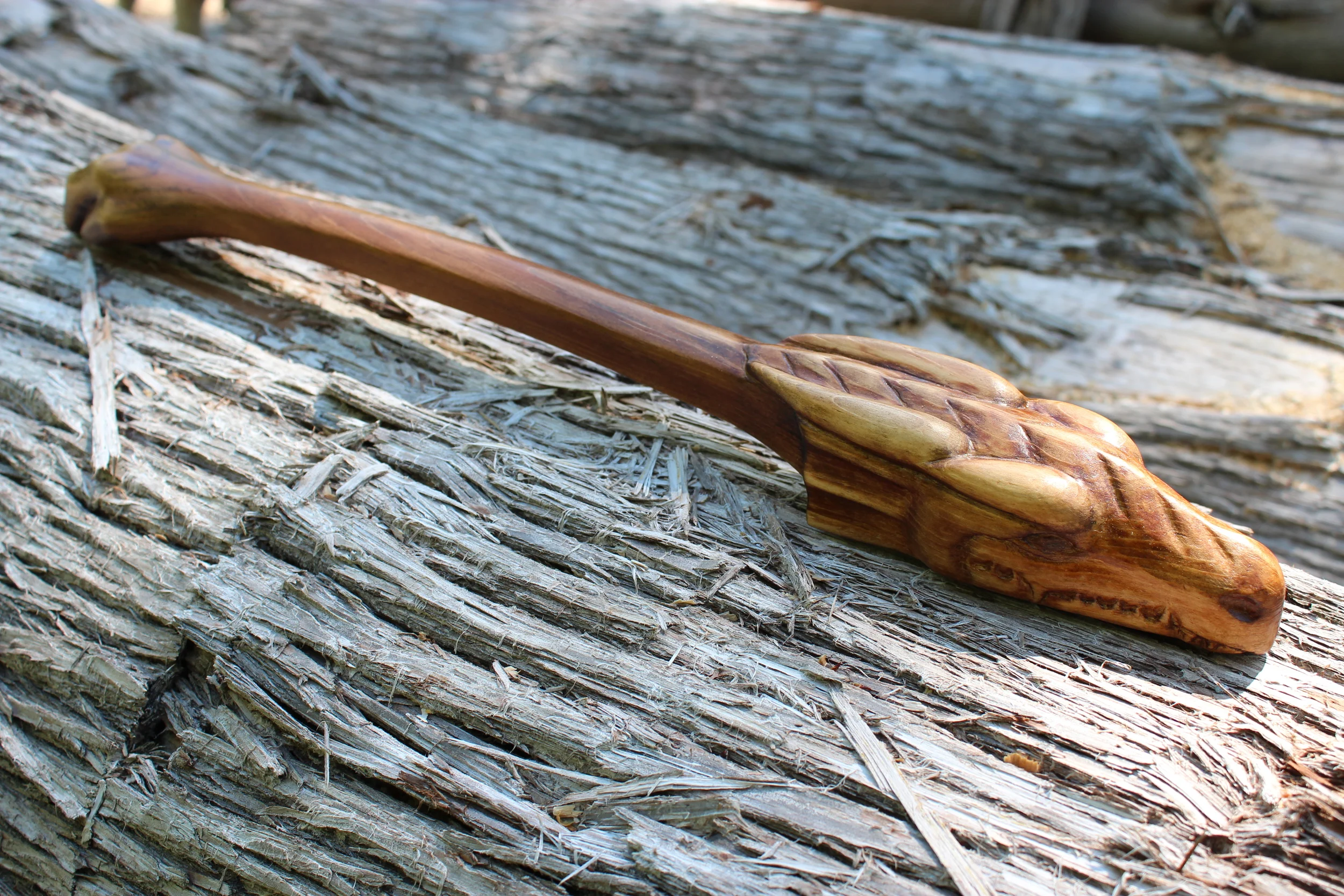 Dragon back scratcher, spring 2015, cedar, 18"