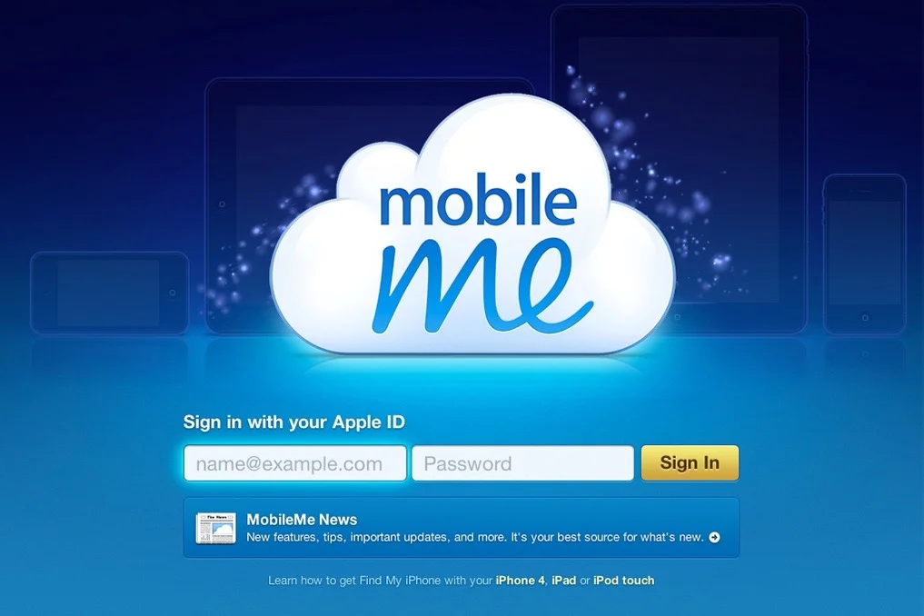 At launch of mobileMe, Abigail already planted the seed for the iCloud “brand” by proposing a cloud for the visual identity.