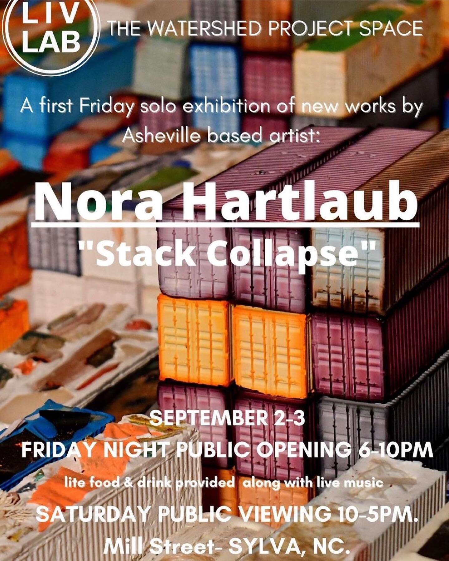 &ldquo;Stack Collapse&rdquo;, a new installation by
Asheville based artist Nora Hartlaub .  Friday 8/2, 6 - 10pm 
Rice and beans, Pbr's , friendly folks, great artwork,
@stackcollapse
.
@sylvanc
@wcusoad
#projectspace #sculpture @wcusoad @wculivlab