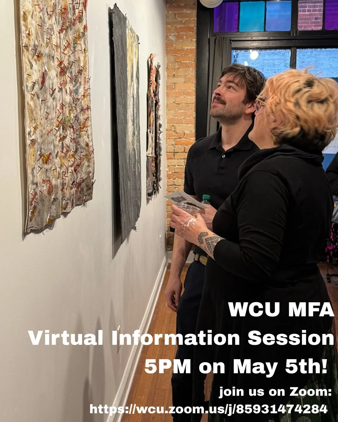 WCU MFA
Virtual information session is at 5pm on May 5th! Join us on zoom via the link. 
See you there! 
.
#wcu #mfa