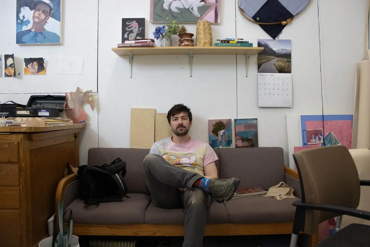 Grad Spotlight: @kevin_in_color 
Kevin is a first year MFA graduate student. He is focused on the gesture, the absurd and the body as a subject and tool. He is piqued by science fiction, graphic novels and finds visual queues in these to engage with.