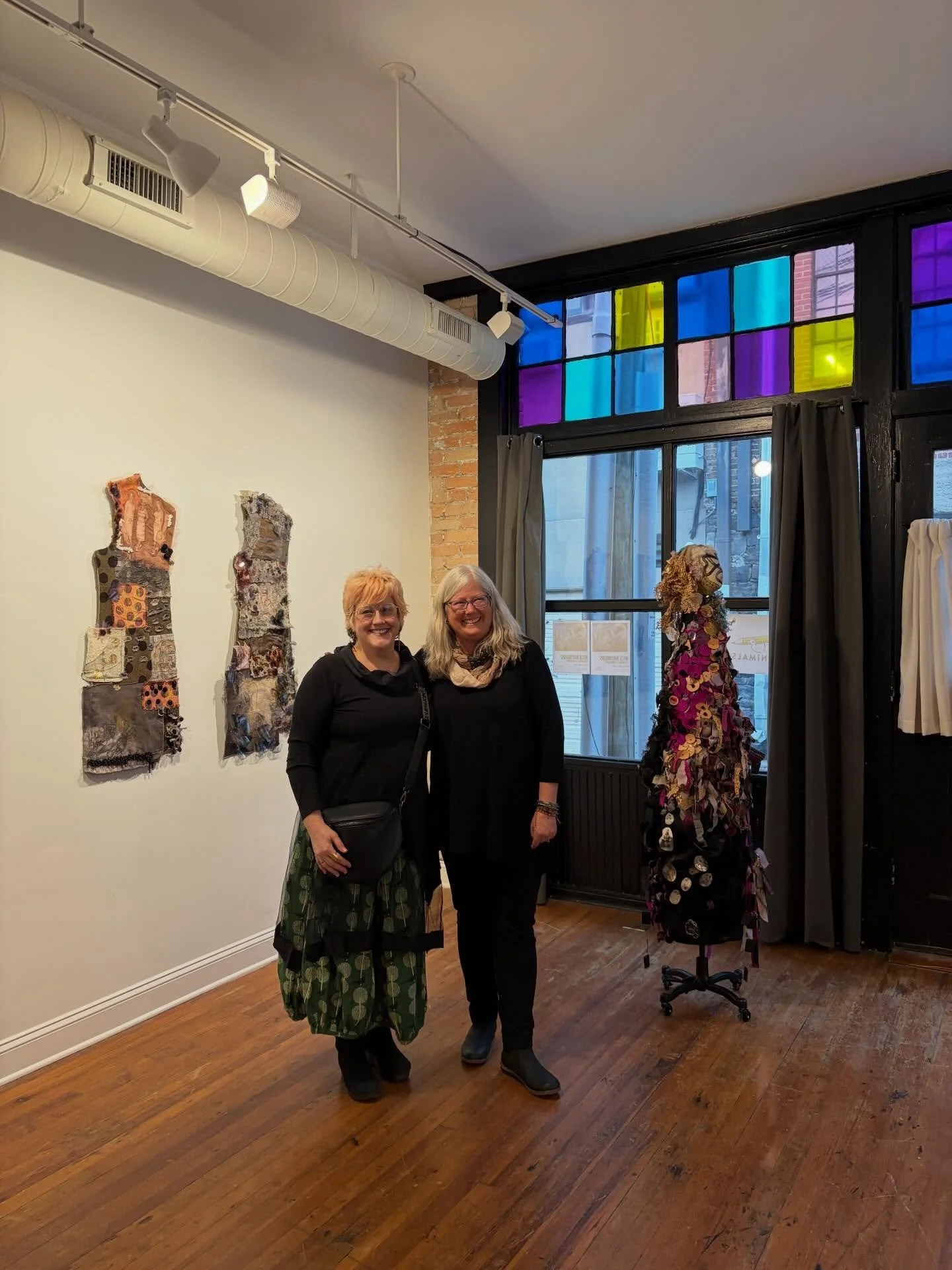 Highlights from Material Conversations ✨
.
Thank you to everyone who came out and supported @hollyannhill1 and @lhudsonnc at the @littleanimalsspace. We are so proud. 
.
#wcu #mfa