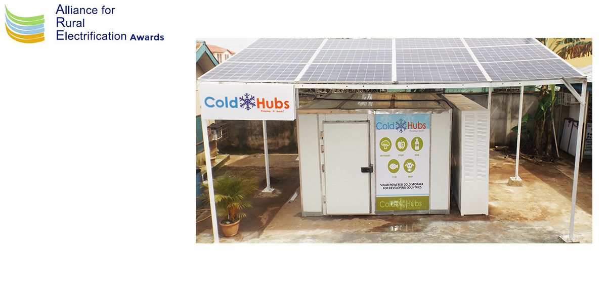 The Alliance for Rural Electrification (ARE), the only global industry association that supports all businesses along the whole value-chain of renewable solutions for rural electrification in developing and emerging countries has honored ColdHubs as the Best Start Up. The Award was presented before over 200 participants in Catania, Italy at the 4th edition of the ARE Energy Access Investment Forum organised in partnership with Renewable Energy Solutions for the Mediterranean and Africa (RES4MED&Africa) and the Africa-EU Renewable Energy Cooperation Programme (RECP). The ColdHubs team appreciate this incredible honor and recognition by ARE. Read More...