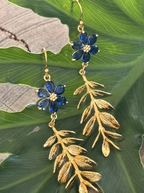 Wylie Earrings-Blue
