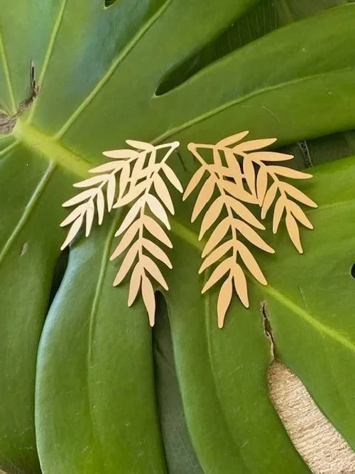 Double Leaves Earrings
