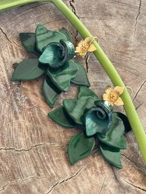Harris Earrings- Green