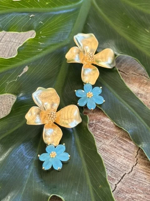 Monica Earrings- Ocean Blue